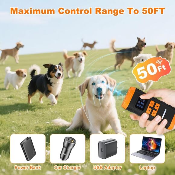 Dog Bark Deterrent Device, 2025 Anti Barking Device for Dogs 2X Ultrasonic to St - Picture 3 of 5